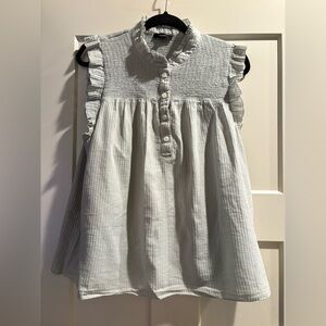 J. Crew 100% Cotton BabyDoll - Seersucker, Smocking, Ruffles -  Cottagecore